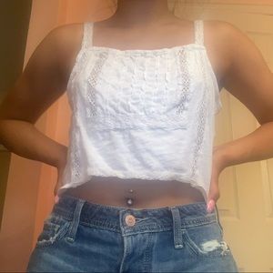 PAC SUN White cropped shirt